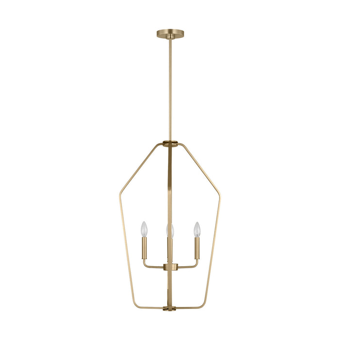 Generation Lighting - GLC1274SB - Four Light Chandelier - Kennan - Satin Brass