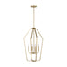 Generation Lighting - GLC1274SB - Four Light Chandelier - Kennan - Satin Brass