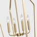 Generation Lighting - GLC1274SB - Four Light Chandelier - Kennan - Satin Brass