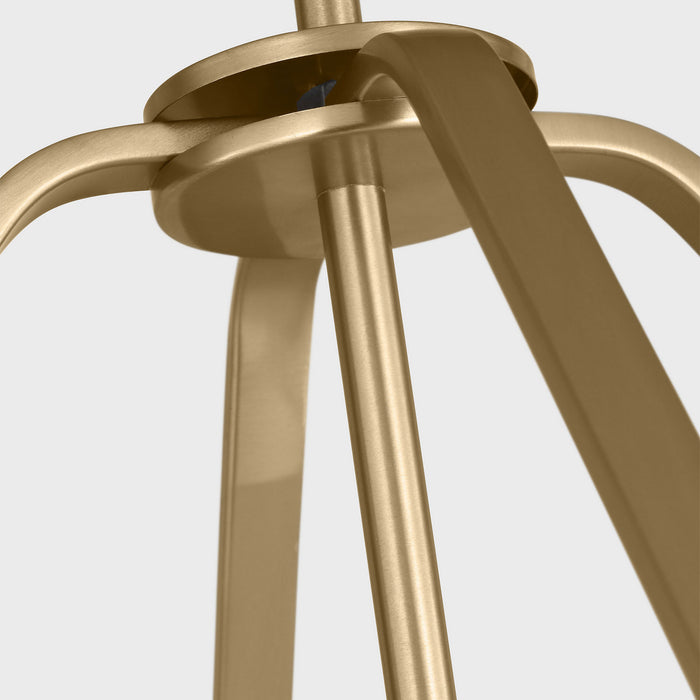 Generation Lighting - GLC1274SB - Four Light Chandelier - Kennan - Satin Brass