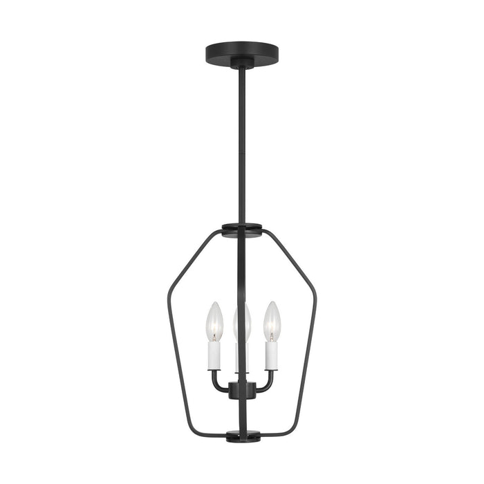 Generation Lighting - GLC1283MBK - Three Light Chandelier - Kennan - Midnight Black