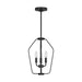 Generation Lighting - GLC1283MBK - Three Light Chandelier - Kennan - Midnight Black