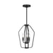 Generation Lighting - GLC1283MBK - Three Light Chandelier - Kennan - Midnight Black