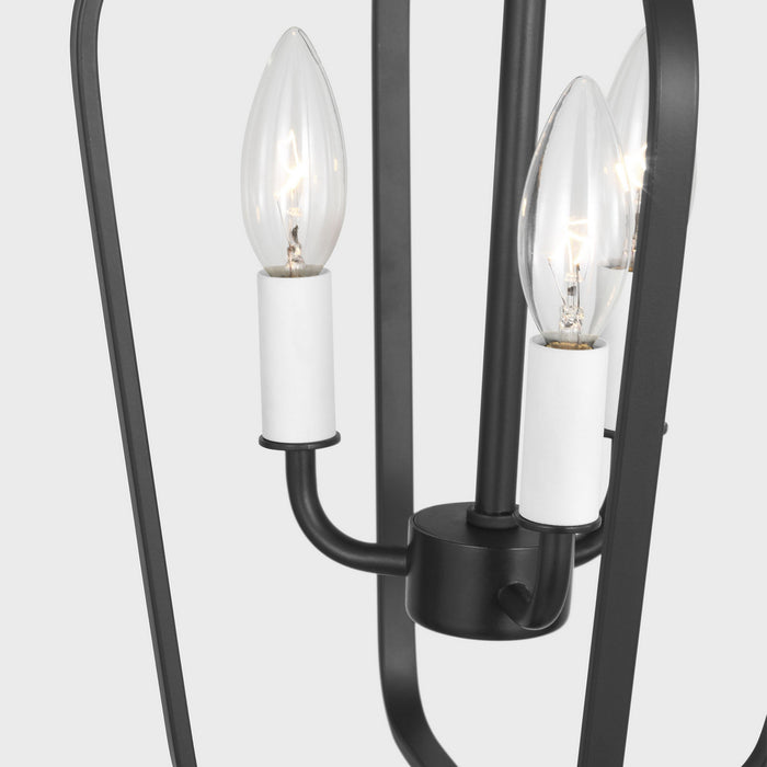 Generation Lighting - GLC1283MBK - Three Light Chandelier - Kennan - Midnight Black