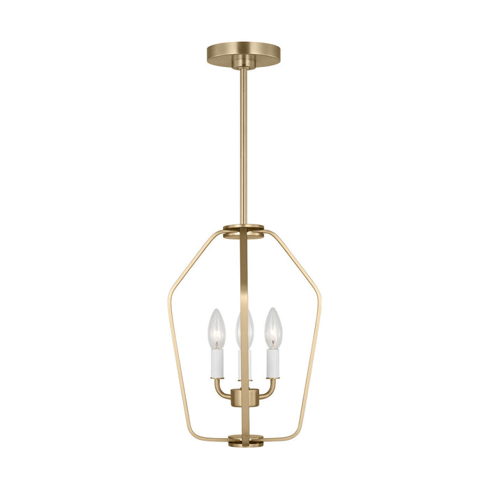 Generation Lighting - GLC1283SB - Three Light Chandelier - Kennan - Satin Brass