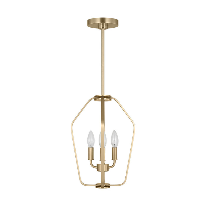Generation Lighting - GLC1283SB - Three Light Chandelier - Kennan - Satin Brass