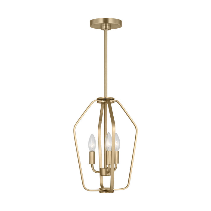 Generation Lighting - GLC1283SB - Three Light Chandelier - Kennan - Satin Brass