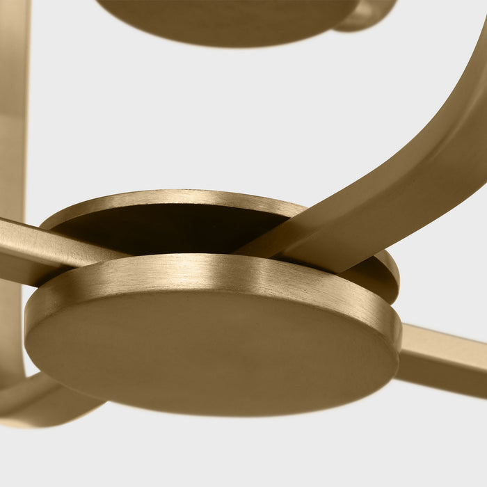 Generation Lighting - GLC1283SB - Three Light Chandelier - Kennan - Satin Brass