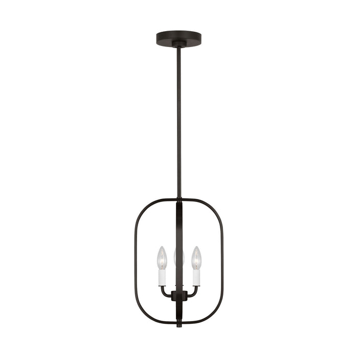Generation Lighting - GLC1293MBK - Three Light Chandelier - Loretto - Midnight Black