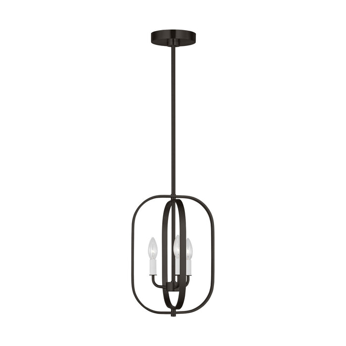 Generation Lighting - GLC1293MBK - Three Light Chandelier - Loretto - Midnight Black