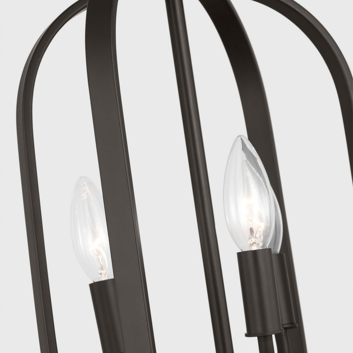 Generation Lighting - GLC1293MBK - Three Light Chandelier - Loretto - Midnight Black