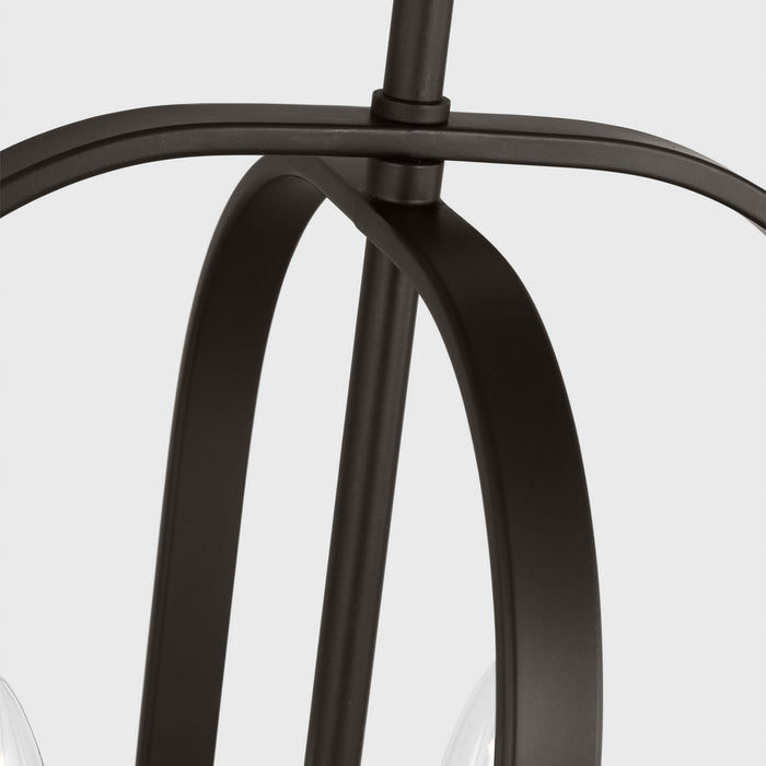 Generation Lighting - GLC1293MBK - Three Light Chandelier - Loretto - Midnight Black