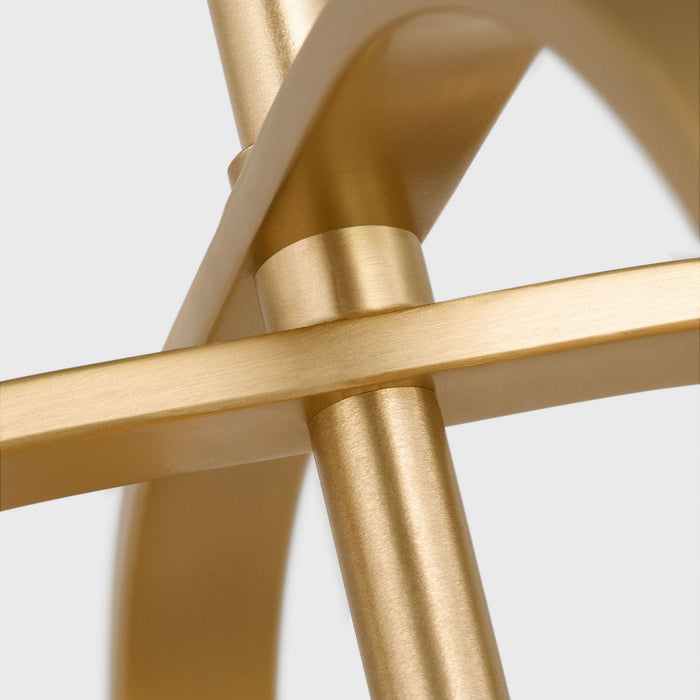 Generation Lighting - GLC1293SB - Three Light Chandelier - Loretto - Satin Brass