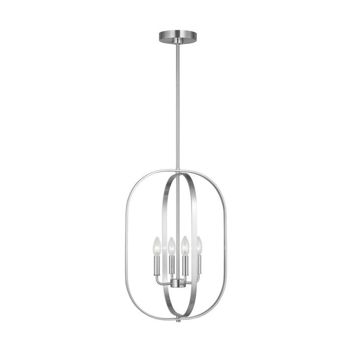 Generation Lighting - GLC1304BS - Four Light Chandelier - Loretto - Brushed Nickel