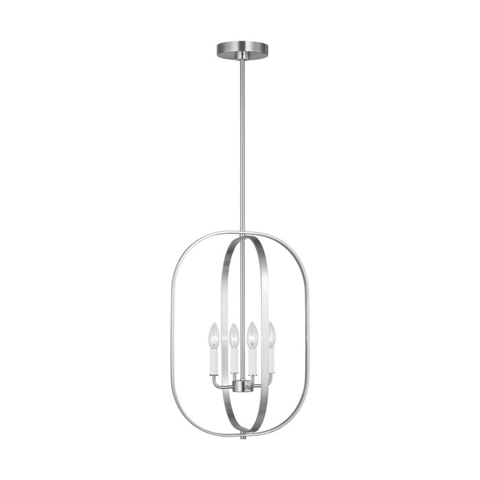 Generation Lighting - GLC1304BS - Four Light Chandelier - Loretto - Brushed Nickel