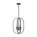 Generation Lighting - GLC1304MBK - Four Light Chandelier - Loretto - Midnight Black