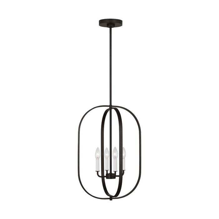 Generation Lighting - GLC1304MBK - Four Light Chandelier - Loretto - Midnight Black