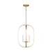 Generation Lighting - GLC1304SB - Four Light Chandelier - Loretto - Satin Brass