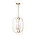 Generation Lighting - GLC1304SB - Four Light Chandelier - Loretto - Satin Brass