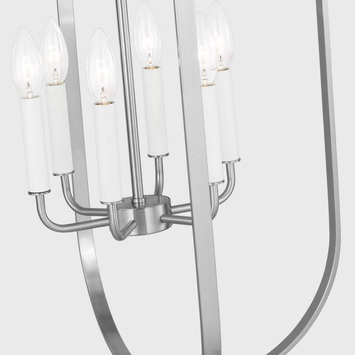 Generation Lighting - GLC1316BS - Six Light Chandelier - Loretto - Brushed Nickel