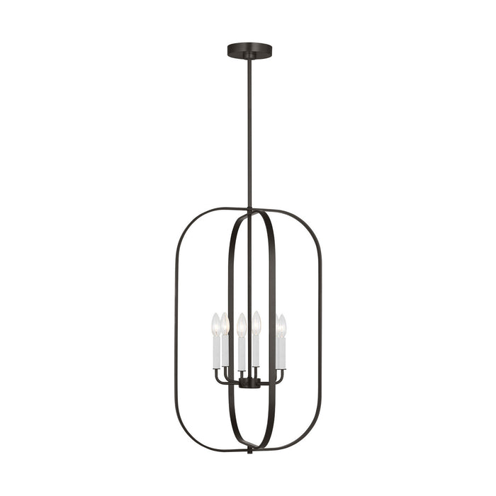 Generation Lighting - GLC1316MBK - Six Light Chandelier - Loretto - Midnight Black