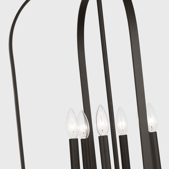 Generation Lighting - GLC1316MBK - Six Light Chandelier - Loretto - Midnight Black