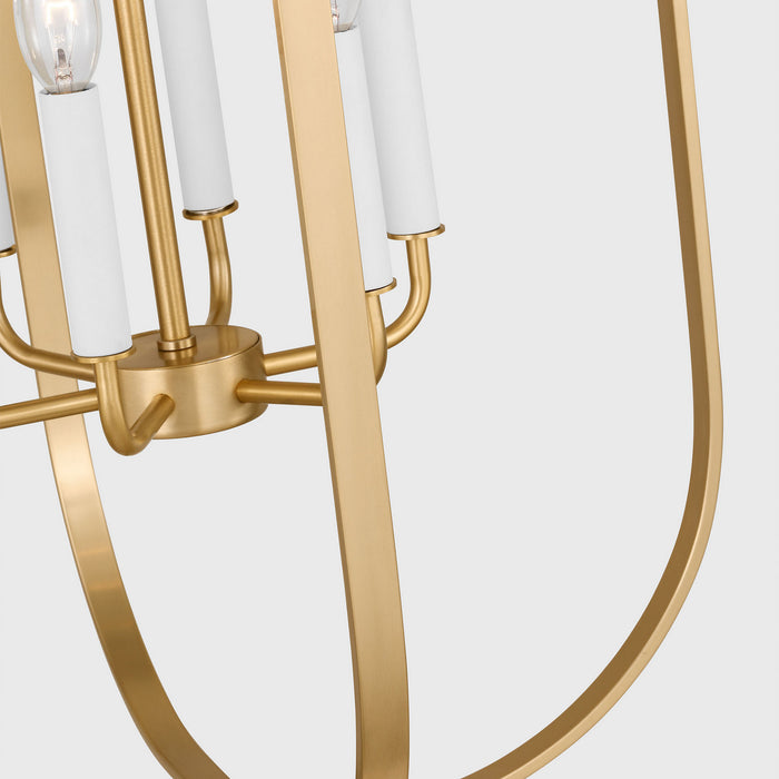 Generation Lighting - GLC1316SB - Six Light Chandelier - Loretto - Satin Brass