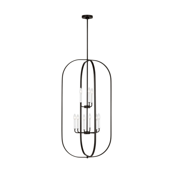 Generation Lighting - GLC1329MBK - Nine Light Chandelier - Loretto - Midnight Black