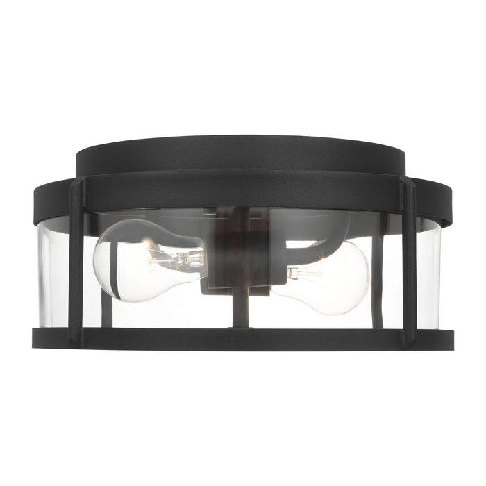 Generation Lighting - GLO1132C-TXB - Flush Mount - Luning - Textured Black