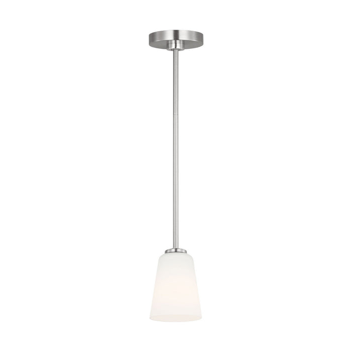 Generation Lighting - GLP1031BS - One Light Mini-Pendant - Miles - Brushed Nickel