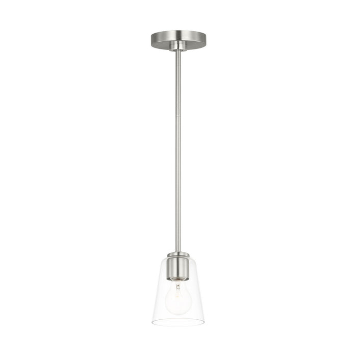 Generation Lighting - GLP1041BS - One Light Mini-Pendant - Miles - Brushed Nickel