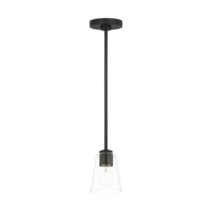 Generation Lighting - GLP1041MBK - One Light Mini-Pendant - Miles - Midnight Black