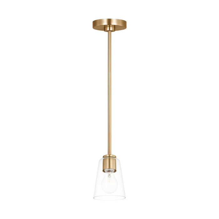 Generation Lighting - GLP1041SB - One Light Mini-Pendant - Miles - Satin Brass