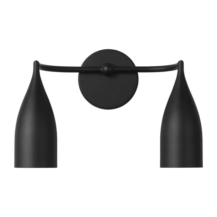 Generation Lighting - GLV1082MBK - Two Light Vanity - Maya - Midnight Black