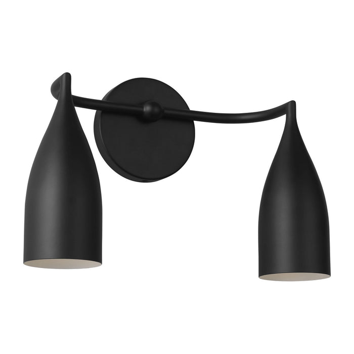 Generation Lighting - GLV1082MBK - Two Light Vanity - Maya - Midnight Black