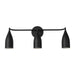 Generation Lighting - GLV1083MBK - Three Light Vanity - Maya - Midnight Black