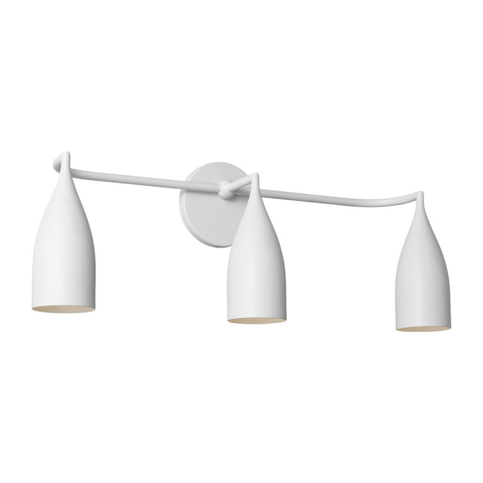 Generation Lighting - GLV1083MWT - Three Light Vanity - Maya - Matte White