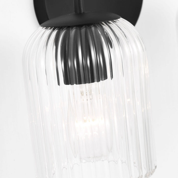 Generation Lighting - GLV1132MBK - Two Light Vanity - Eisele - Midnight Black