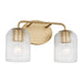 Generation Lighting - GLV1132SB - Two Light Vanity - Eisele - Satin Brass