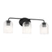 Generation Lighting - GLV1133MBK - Three Light Vanity - Eisele - Midnight Black