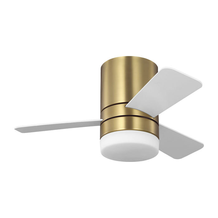 Generation Lighting - 3ERHR32BBSD - 32"Ceiling Fan - Era 32 Hugger LED - Burnished Brass