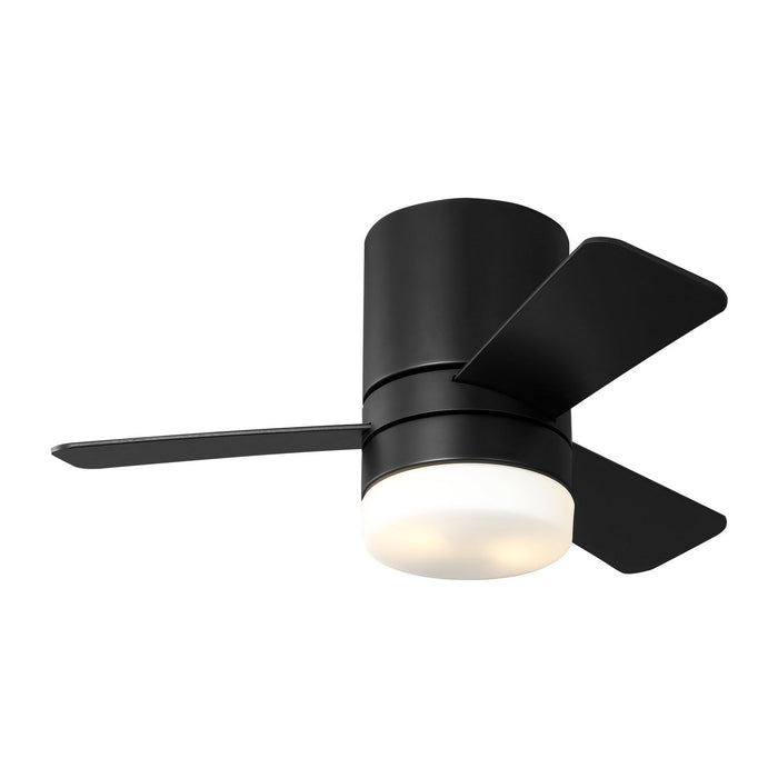 Generation Lighting - 3ERHR32MBKD - 32"Ceiling Fan - Era 32 Hugger LED - Midnight Black