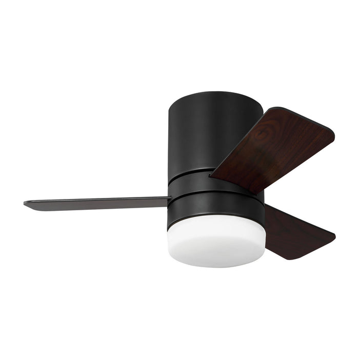 Generation Lighting - 3ERHR32MBKD - 32"Ceiling Fan - Era 32 Hugger LED - Midnight Black