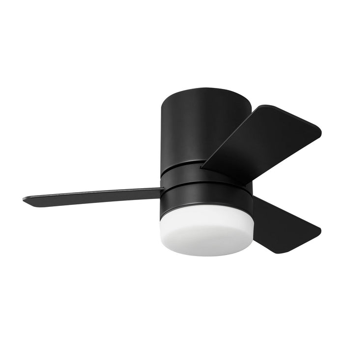Generation Lighting - 3ERHR32MBKD - 32"Ceiling Fan - Era 32 Hugger LED - Midnight Black