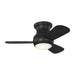 Generation Lighting - 3OBSHR32MBKD - 32"Ceiling Fan - Orbis 32 Hugger LED - Midnight Black