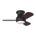 Generation Lighting - 3OBSHR32MBKD - 32"Ceiling Fan - Orbis 32 Hugger LED - Midnight Black