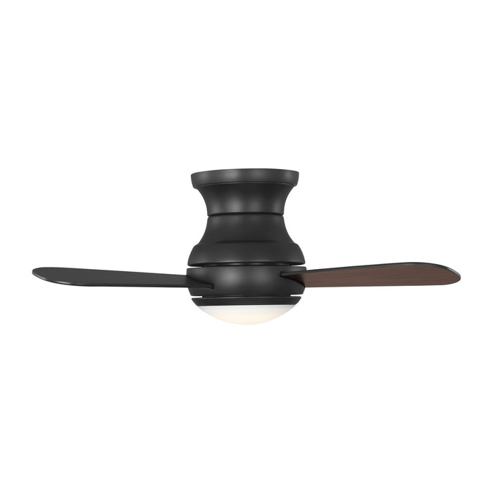 Generation Lighting - 3OBSHR32MBKD - 32"Ceiling Fan - Orbis 32 Hugger LED - Midnight Black
