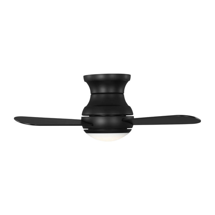 Generation Lighting - 3OBSHR32MBKD - 32"Ceiling Fan - Orbis 32 Hugger LED - Midnight Black