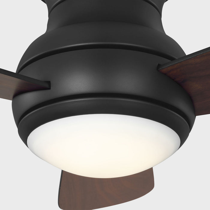 Generation Lighting - 3OBSHR32MBKD - 32"Ceiling Fan - Orbis 32 Hugger LED - Midnight Black