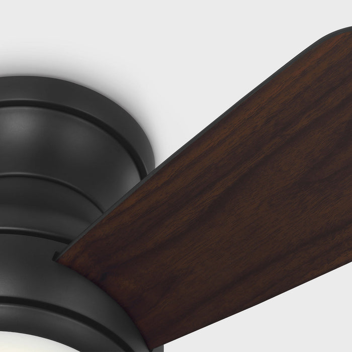 Generation Lighting - 3OBSHR32MBKD - 32"Ceiling Fan - Orbis 32 Hugger LED - Midnight Black